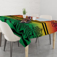 Hapi 44th Indipendens Dei Vanuatu Tablecloth Yumi 1980 with Vanuatuan Beach Landscape LT9 - Polynesian Pride