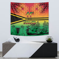 Hapi 44th Indipendens Dei Vanuatu Tapestry Yumi 1980 with Vanuatuan Beach Landscape LT9 - Polynesian Pride
