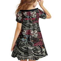 Personalized Japanese Kitsune Mask Family Matching Off Shoulder Maxi Dress and Hawaiian Shirt With Polynesian Arty Style LT9 - Polynesian Pride
