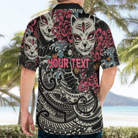 Personalized Japanese Kitsune Mask Hawaiian Shirt With Polynesian Arty Style LT9 - Polynesian Pride