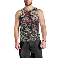 Personalized Japanese Kitsune Mask Men Tank Top With Polynesian Arty Style LT9 - Polynesian Pride