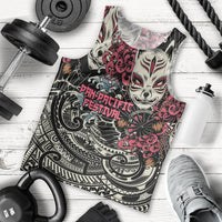 Personalized Japanese Kitsune Mask Men Tank Top With Polynesian Arty Style LT9 - Polynesian Pride