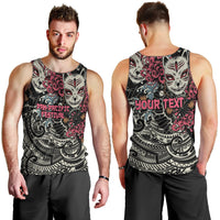 Personalized Japanese Kitsune Mask Men Tank Top With Polynesian Arty Style LT9 - Polynesian Pride