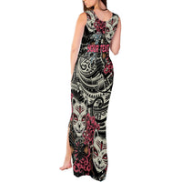 Personalized Japanese Kitsune Mask Tank Maxi Dress With Polynesian Arty Style LT9 - Polynesian Pride