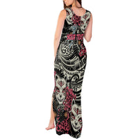 Personalized Japanese Kitsune Mask Tank Maxi Dress With Polynesian Arty Style LT9 - Polynesian Pride
