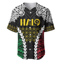 Halo Vanuatu Pride Baseball Jersey Vanuatuan Sand Drawing Pattern