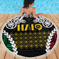 Halo Vanuatu Pride Beach Blanket Vanuatuan Sand Drawing Pattern LT9 - Polynesian Pride
