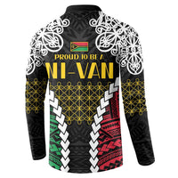 Halo Vanuatu Pride Button Sweatshirt Vanuatuan Sand Drawing Pattern LT9 - Polynesian Pride