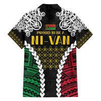 Halo Vanuatu Pride Family Matching Short Sleeve Bodycon Dress and Hawaiian Shirt Vanuatuan Sand Drawing Pattern