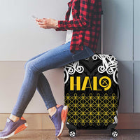Halo Vanuatu Pride Luggage Cover Vanuatuan Sand Drawing Pattern