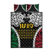 Halo Vanuatu Pride Quilt Bed Set Vanuatuan Sand Drawing Pattern LT9 - Polynesian Pride