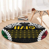 Halo Vanuatu Pride Round Carpet Vanuatuan Sand Drawing Pattern