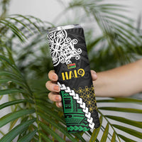 Halo Vanuatu Pride Skinny Tumbler Vanuatuan Sand Drawing Pattern