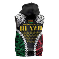 Halo Vanuatu Pride Sleeveless Zip Hoodie Vanuatuan Sand Drawing Pattern LT9 - Polynesian Pride