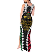 Halo Vanuatu Pride Tank Maxi Dress Vanuatuan Sand Drawing Pattern LT9 - Polynesian Pride