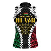 Halo Vanuatu Pride Women Sleeveless Polo Shirt Vanuatuan Sand Drawing Pattern