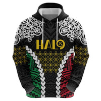 Halo Vanuatu Pride Zip Hoodie Vanuatuan Sand Drawing Pattern LT9 - Polynesian Pride