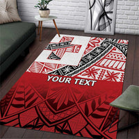 Malo e lelei Tonga Area Rug Ngatu Tokelau Feletoa Fata Traditional Polynesian Pattern