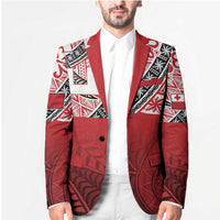 Malo e lelei Tonga Blazer Ngatu Tokelau Feletoa Fata Traditional Polynesian Pattern - Polynesian Pride