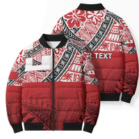 Malo e lelei Tonga Bomber Puffer Jacket Ngatu Tokelau Feletoa Fata Traditional Polynesian Pattern - Polynesian Pride