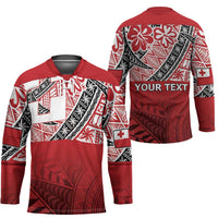 Malo e lelei Tonga Hockey Jersey Ngatu Tokelau Feletoa Fata Traditional Polynesian Pattern LT9 - Polynesian Pride