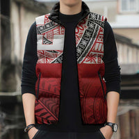 Malo e lelei Tonga Sleeveless Puffer Jacket Ngatu Tokelau Feletoa Fata Traditional Polynesian Pattern - Polynesian Pride