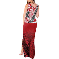 Malo e lelei Tonga Tank Maxi Dress Ngatu Tokelau Feletoa Fata Traditional Polynesian Pattern
