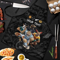 Custom Rugby Southern Hemisphere Apron Argentina AUNZ South Africa Mascot Black LT9 Black - Polynesian Pride