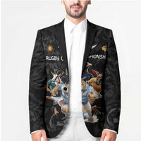 Custom Rugby Southern Hemisphere Blazer Argentina AUNZ South Africa Mascot Black LT9 - Polynesian Pride