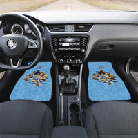 Custom Rugby Southern Hemisphere Car Mats Argentina AUNZ South Africa Mascot Blue LT9 Set 2pcs - Front Blue - Polynesian Pride