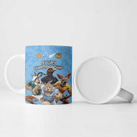 Custom Rugby Southern Hemisphere Ceramic Mug Argentina AUNZ South Africa Mascot Blue LT9 - Polynesian Pride