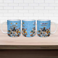Custom Rugby Southern Hemisphere Ceramic Mug Argentina AUNZ South Africa Mascot Blue LT9 - Polynesian Pride