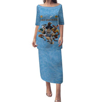 Custom Rugby Southern Hemisphere Puletasi Argentina AUNZ South Africa Mascot Blue - Polynesian Pride