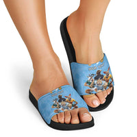 Custom Rugby Southern Hemisphere Slide Sandals Argentina AUNZ South Africa Mascot Blue LT9 - Polynesian Pride