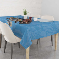 Custom Rugby Southern Hemisphere Tablecloth Argentina AUNZ South Africa Mascot Blue LT9 - Polynesian Pride