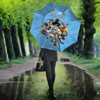Custom Rugby Southern Hemisphere Umbrella Argentina AUNZ South Africa Mascot Blue LT9 - Polynesian Pride