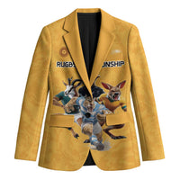 Custom Rugby Southern Hemisphere Blazer Argentina AUNZ South Africa Mascot Gold LT9 Unisex Gold - Polynesian Pride