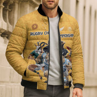 Custom Rugby Southern Hemisphere Bomber Puffer Jacket Argentina AUNZ South Africa Mascot Gold LT9 - Polynesian Pride