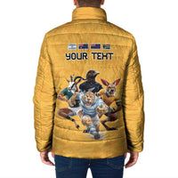 Custom Rugby Southern Hemisphere Padded Jacket Argentina AUNZ South Africa Mascot Gold LT9 - Polynesian Pride
