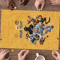 Custom Rugby Southern Hemisphere Puzzle Argentina AUNZ South Africa Mascot Gold LT9 - Polynesian Pride
