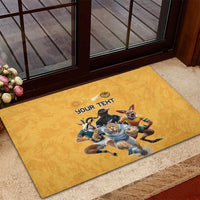Custom Rugby Southern Hemisphere Rubber Doormat Argentina AUNZ South Africa Mascot Gold LT9 - Polynesian Pride