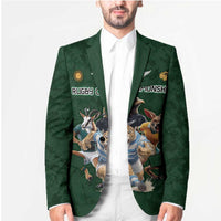 Custom Rugby Southern Hemisphere Blazer Argentina AUNZ South Africa Mascot Green LT9 - Polynesian Pride