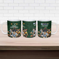 Custom Rugby Southern Hemisphere Ceramic Mug Argentina AUNZ South Africa Mascot Green LT9 - Polynesian Pride