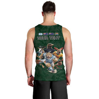 Custom Rugby Southern Hemisphere Men Tank Top Argentina AUNZ South Africa Mascot Green LT9 - Polynesian Pride