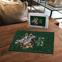 Custom Rugby Southern Hemisphere Puzzle Argentina AUNZ South Africa Mascot Green LT9 - Polynesian Pride