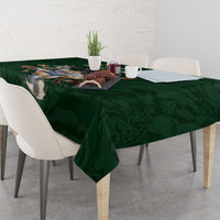 Custom Rugby Southern Hemisphere Tablecloth Argentina AUNZ South Africa Mascot Green LT9 - Polynesian Pride