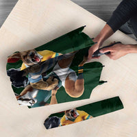 Custom Rugby Southern Hemisphere Umbrella Argentina AUNZ South Africa Mascot Green LT9 - Polynesian Pride