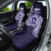 Tonga Queen Salote College 100th Years Car Seat Cover Est 1926 Tongan Ngatu Tapa - Polynesian Pride