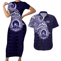 Tonga Queen Salote College 100th Years Couples Matching Short Sleeve Bodycon Dress and Hawaiian Shirt Est 1926 Tongan Ngatu Tapa - Polynesian Pride