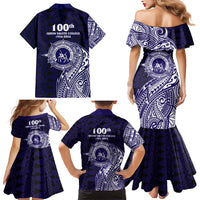 Tonga Queen Salote College 100th Years Family Matching Mermaid Dress and Hawaiian Shirt Est 1926 Tongan Ngatu Tapa - Polynesian Pride
